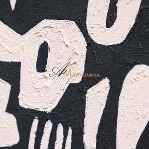 Black And White Abstract Art | Minimalist Paint | Abstract Geometric Art | Large Painting For Living Room #DF063