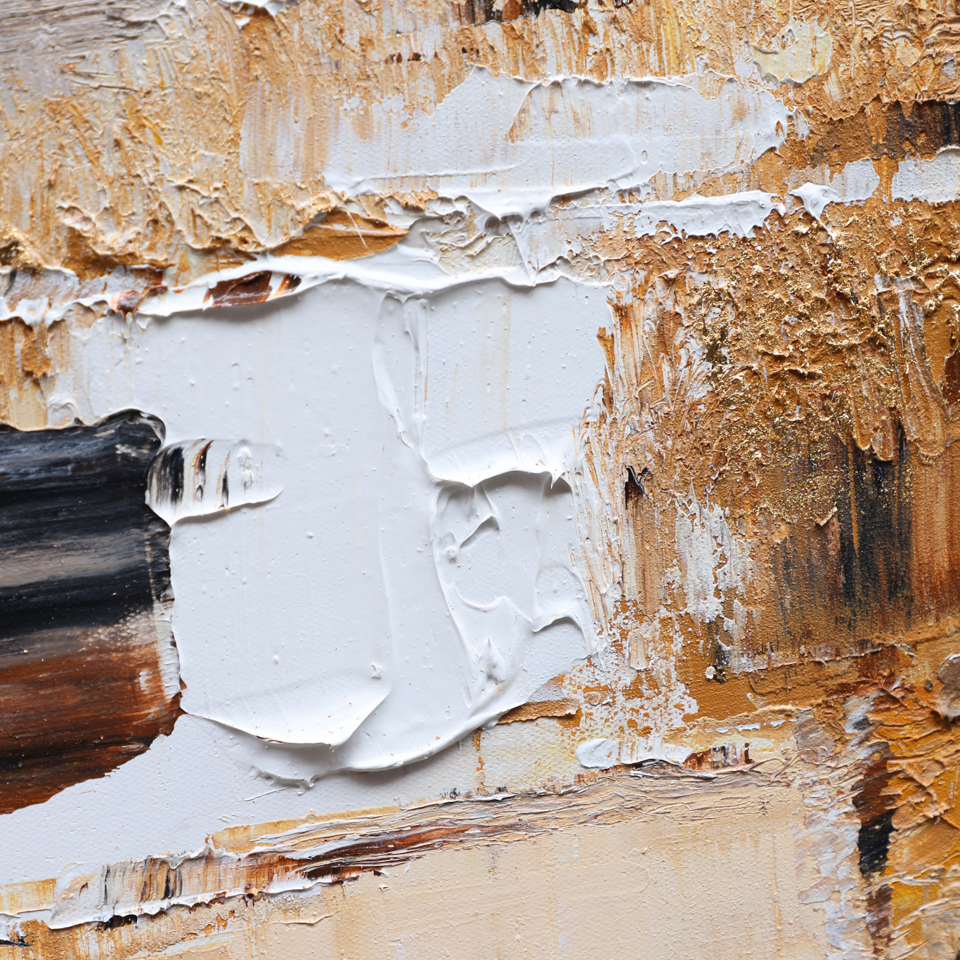 Brown And Beige Wall Art | Modern Abstract Painting | Handmade Paintings For Living Room #DF032