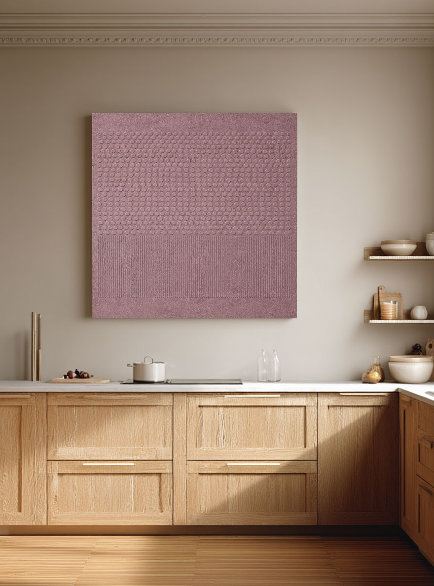 Muted Pink Textured Abstract Wall Art with Geometric Dots and Lines Minimalist Modern Framed Artwork for Contemporary Living Room Bedroom Dining Room Office Hallway Decor