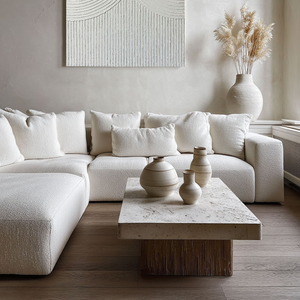 Minimalist White Abstract Geometric Lines Textured Wall Art Framed Square Modern Decor for Neutral Spaces