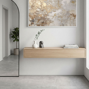 Abstract Beige and Gold Landscape Painting - Textured Wabi-Sabi Wall Art | TW219