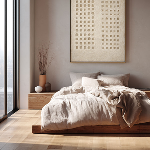 Minimalist Neutral Asymmetrical Geometric Relief Wabi Sabi Plaster Wall Art, Beige Base with Soft Muted Light Medium Grey Imperfect Circles Squares Blocks, Modern Subtle Textured Abstract Decor for Calm Spaces