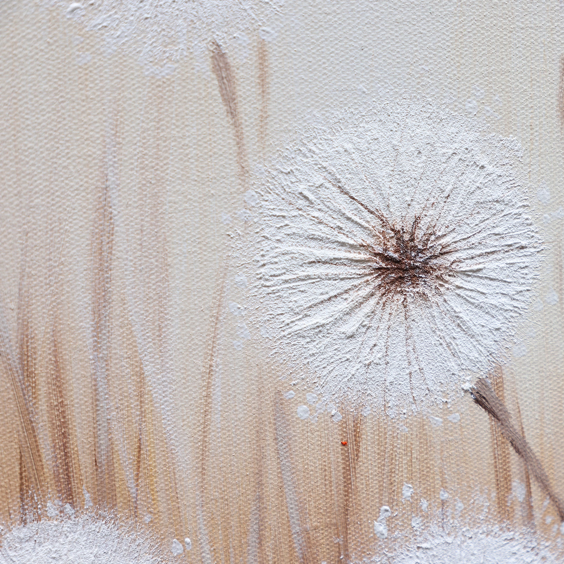 Flower Paintings On Canvas | Dandelion Painting | Wall Art For Living Room | Canvas Wall Decor #DF024
