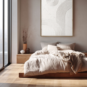 Minimalist White Textured Abstract Geometry and Lines Wall Art, Neutral Asymmetrical Relief Artwork for Modern Home & Office Decor, Wabi Sabi Inspired Plaster Wall Hanging for Living Room Bedroom Dining Room Hallway