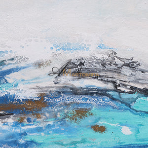 Blue And White Wall Art | Modern Abstract Painting | Blue Wall Art Abstract | Wall Art Decor #DF035