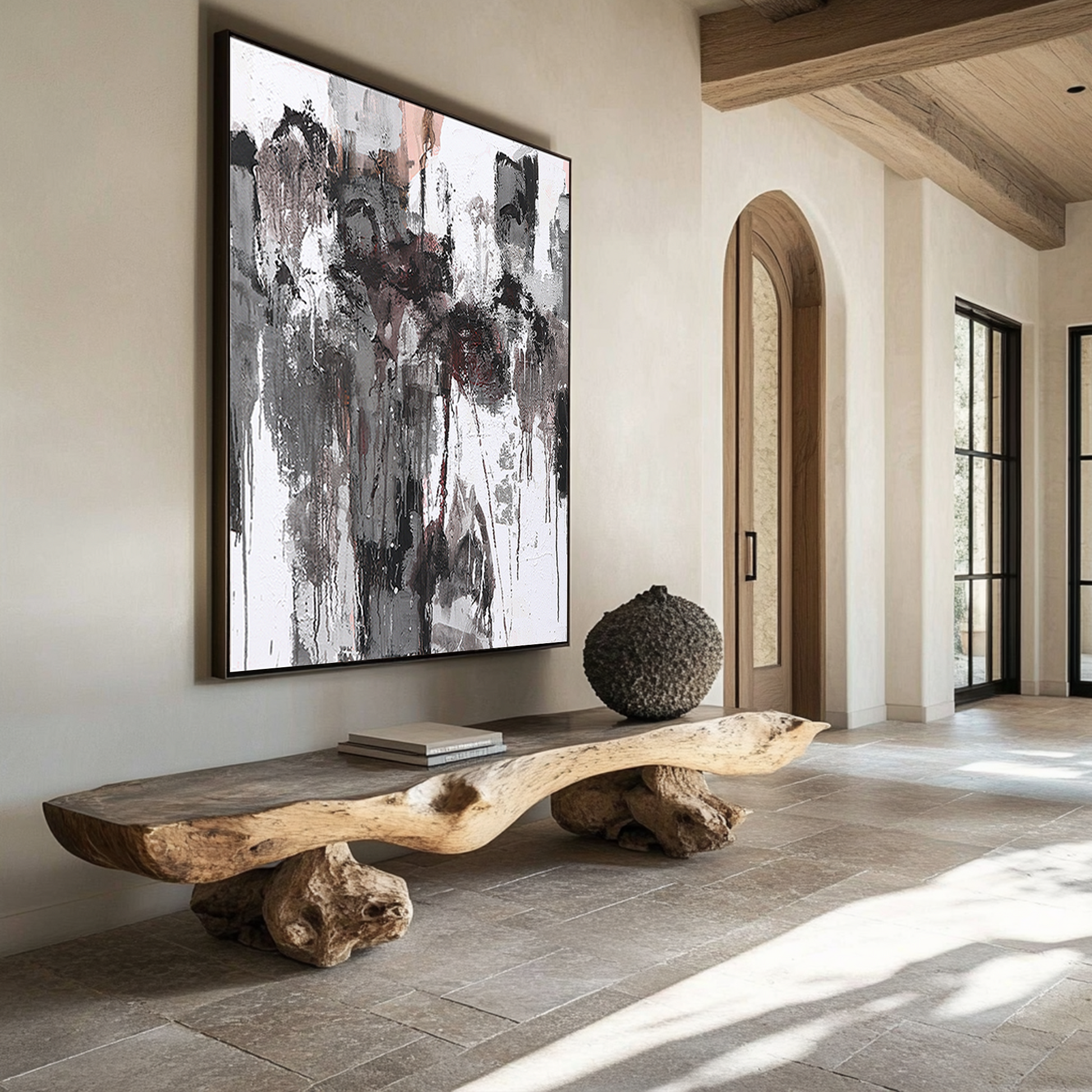 Black And White Canvas Art | Modern Abstract Art | Large Art Canvas #DF029