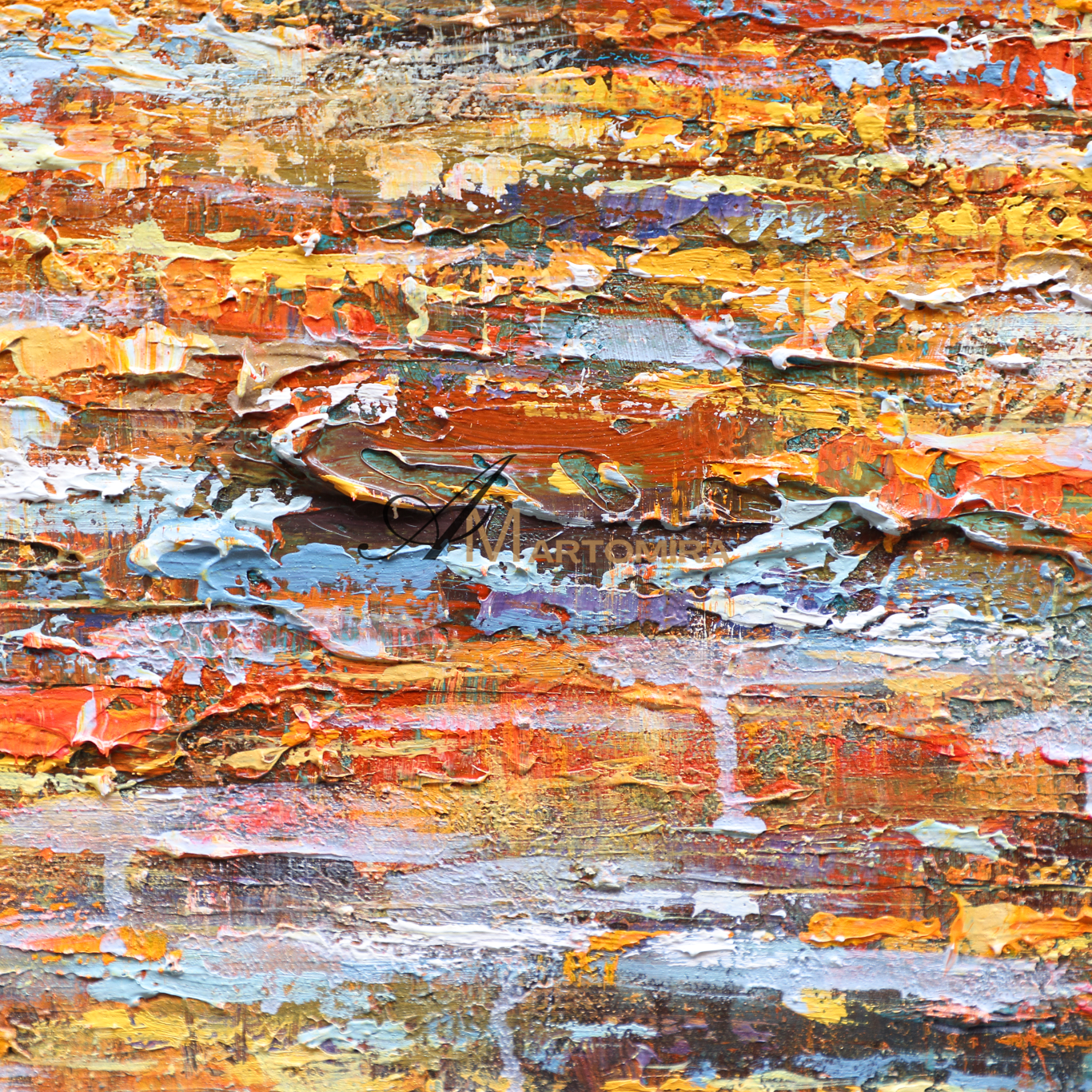 Colorful Abstract Art | Square Wall Art | Modern Abstract Art | Abstract Texture Wall Art #DF003