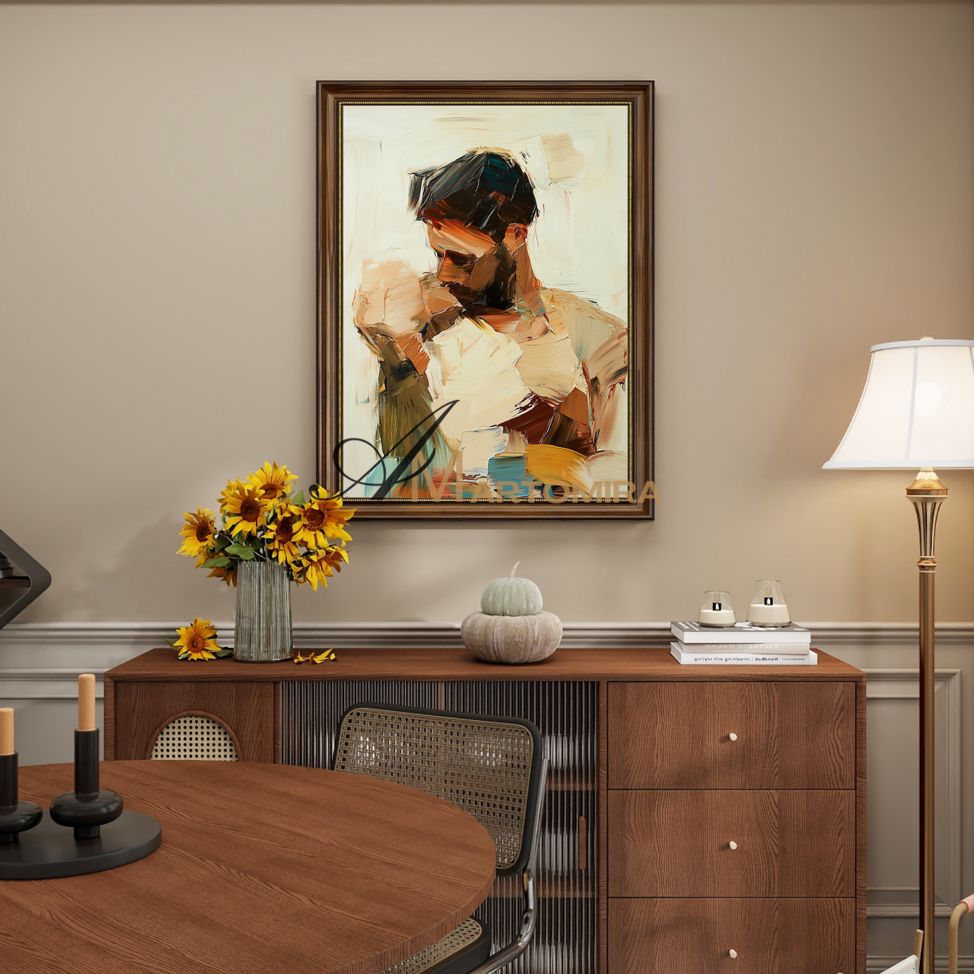 Lovers Art | Abstract Portraits | Abstract Art Paintings | Large Canvas Wall Art #AP035