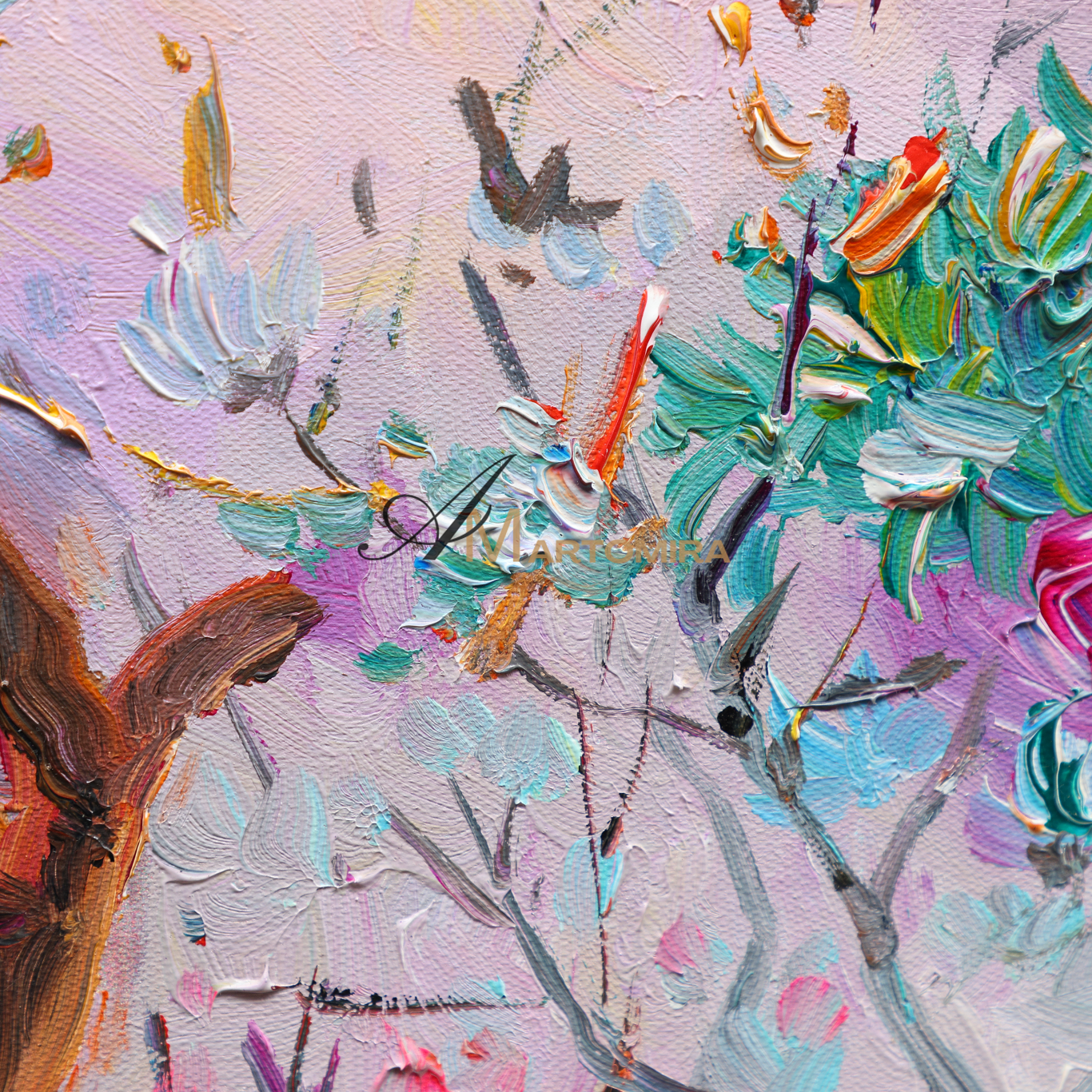 Colorful Wall Art | Modern Abstract Art | Large Canvas wall Art | Painting The Tree #DF006