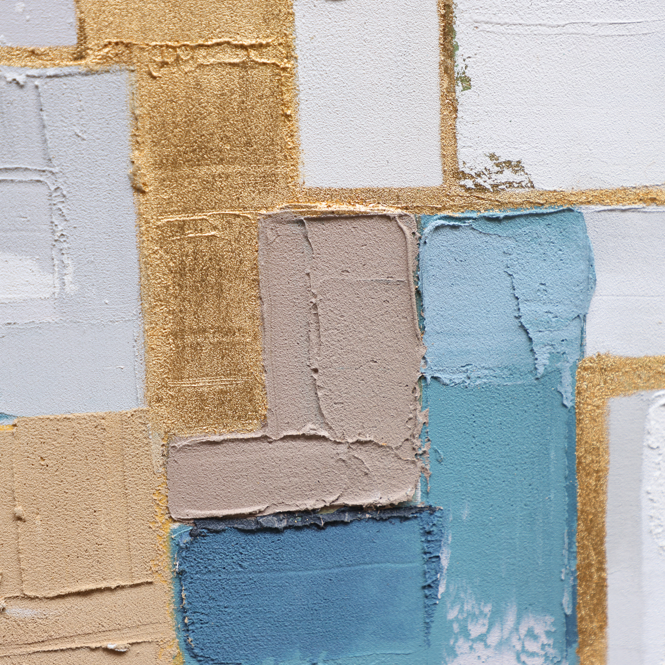 Blue And Gold Wall Art | Geometric Wall Art | Minimalist Abstract Art | Contemporary Modern Wall Decor #DF064