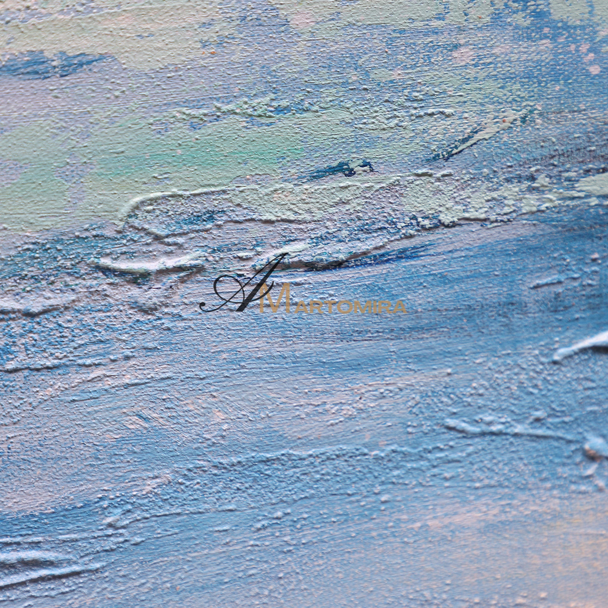 Abstract Landscape Art | Landscape Wall Art | Lake Canvas Wall Art | Blue And White Wall Art #DF026