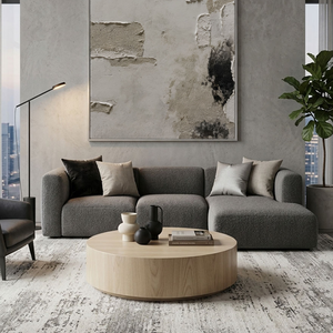 Minimalist Asymmetrical Wabi Sabi Abstract Textured Plaster Wall Art, Neutral Beige Black Dark Medium Grey Real Pigment Tones, Aged Worn Imperfect Texture, Modern Contemporary Boho Home Decor for Living Room Bedroom Office Dining Room Hallway