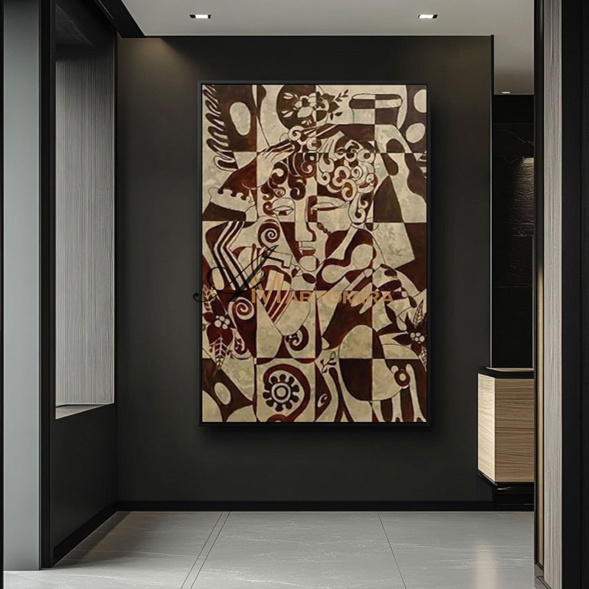 Abstract Wall Art | Geometric Wall Art | Abstract Geometric Art | Abstract On Canvas Paintings #MF005