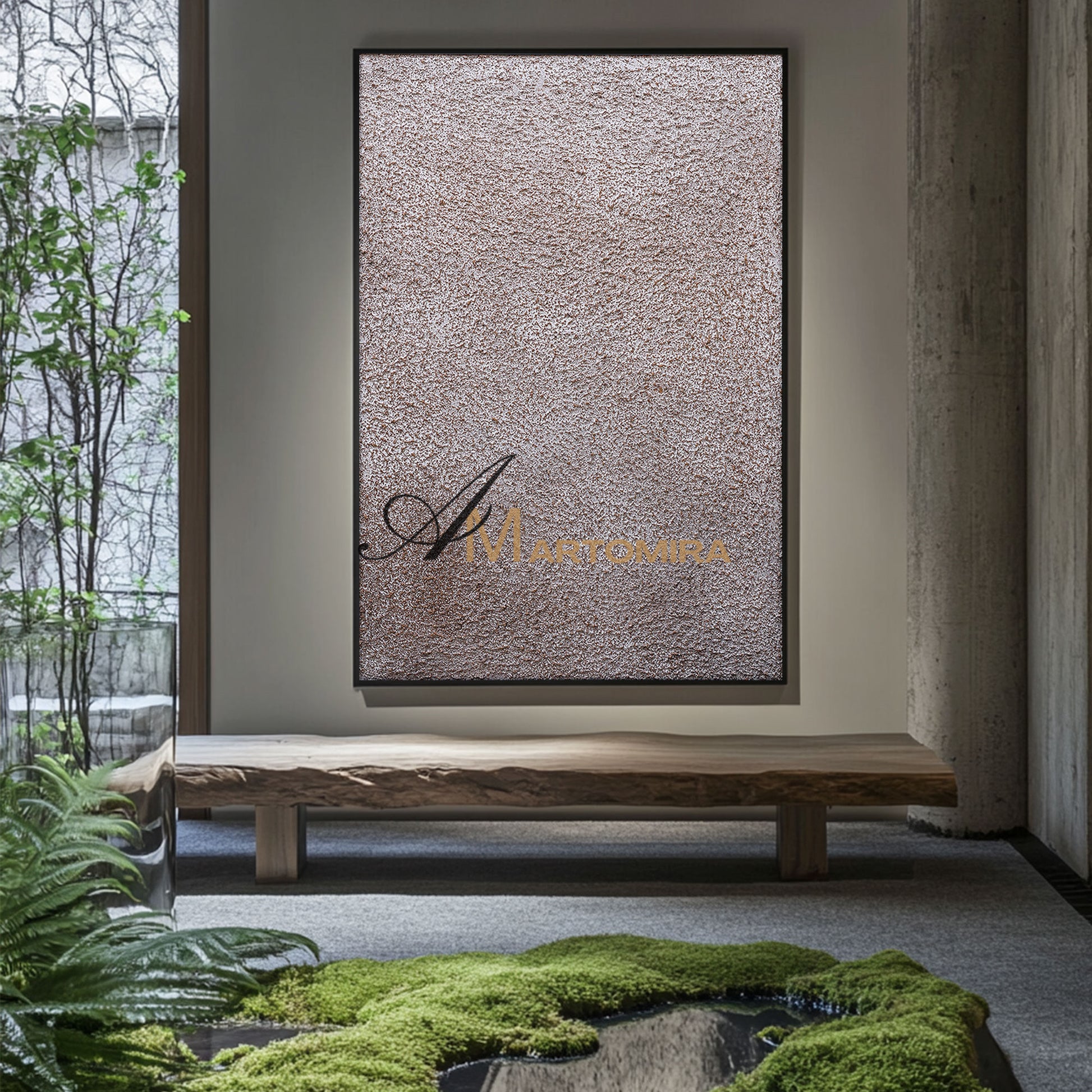 Textured Wall Art | Brown And Grey Wall Art | Modern Abstract Art | Wabi Sabi Art #DF042