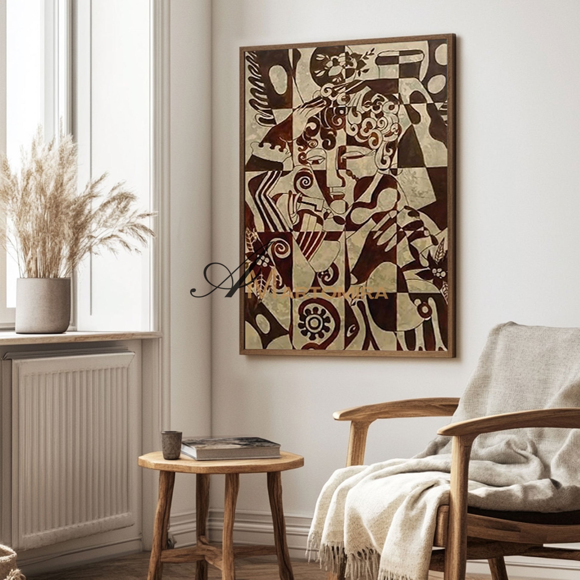 Abstract Wall Art | Geometric Wall Art | Abstract Geometric Art | Abstract On Canvas Paintings #MF005