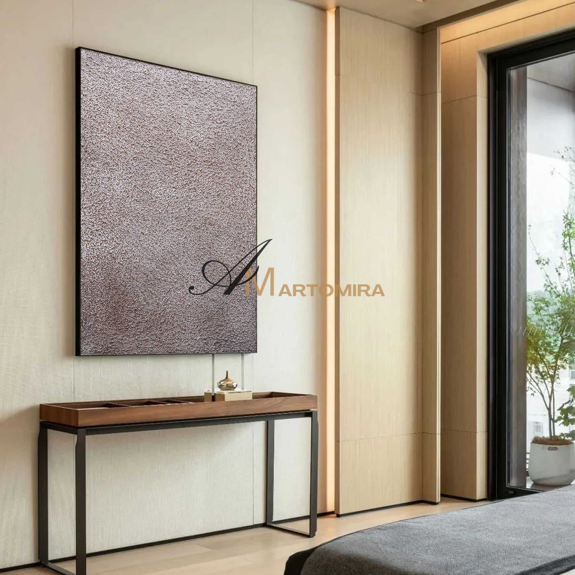 Textured Wall Art | Brown And Grey Wall Art | Modern Abstract Art | Wabi Sabi Art #DF042