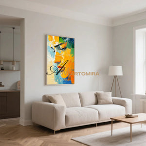 Woman Painting | Colorful Wall Art | Abstract Portrai Painting | Canvas Wall Decor #AP029