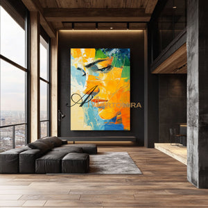 Woman Painting | Colorful Wall Art | Abstract Portrai Painting | Canvas Wall Decor #AP029