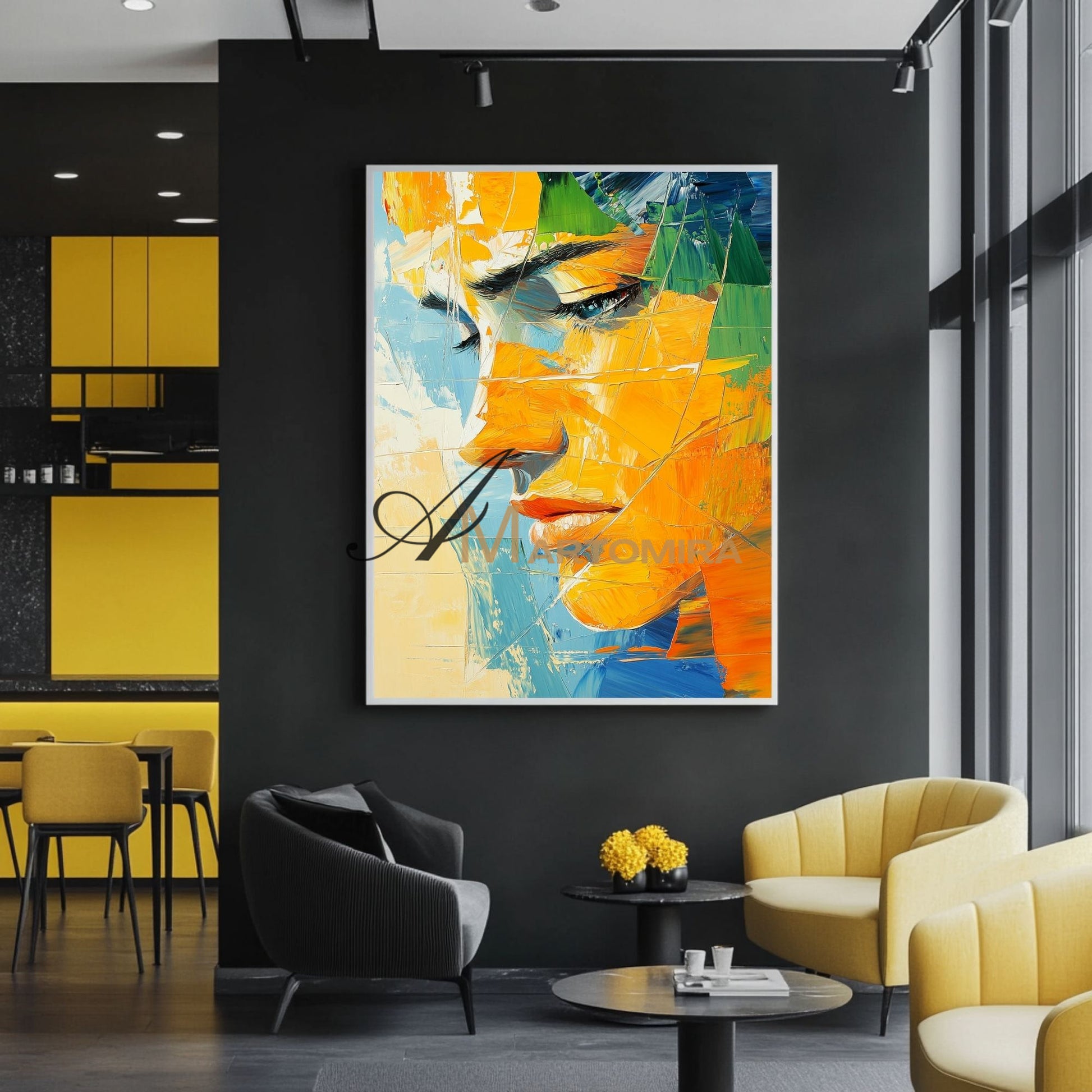Woman Painting | Colorful Wall Art | Abstract Portrai Painting | Canvas Wall Decor #AP029