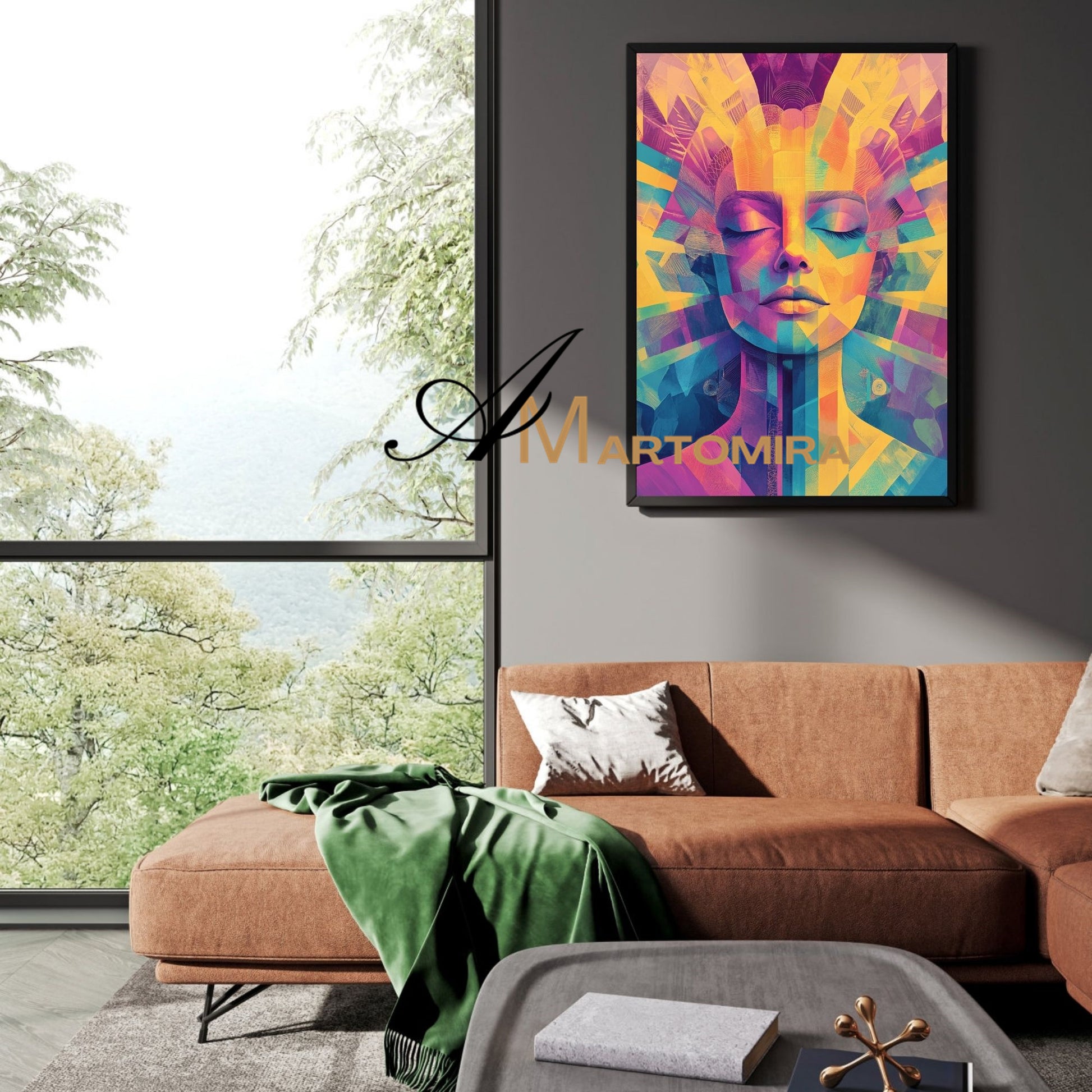 Abstract Woman Painting | Colorful Wall Art | Abstract Wall Art | Living Room Painting #AP031