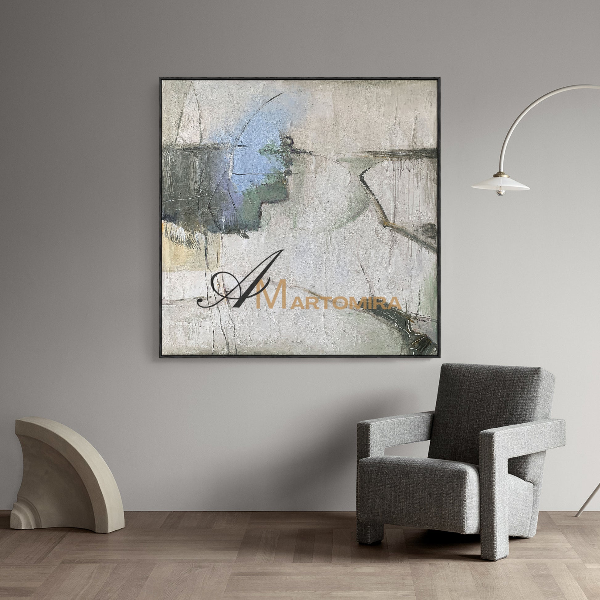 Abstract Art | Minimalist Wall Art | Neutral Wall Art | Abstract Painting For Living Room #NY002