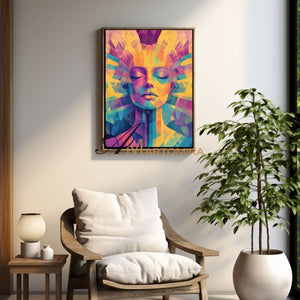 Abstract Woman Painting | Colorful Wall Art | Abstract Wall Art | Living Room Painting #AP031