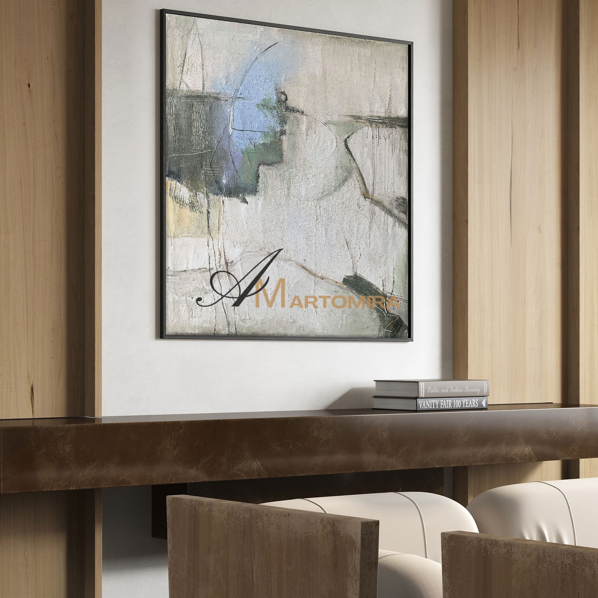 Abstract Art | Minimalist Wall Art | Neutral Wall Art | Abstract Painting For Living Room #NY002
