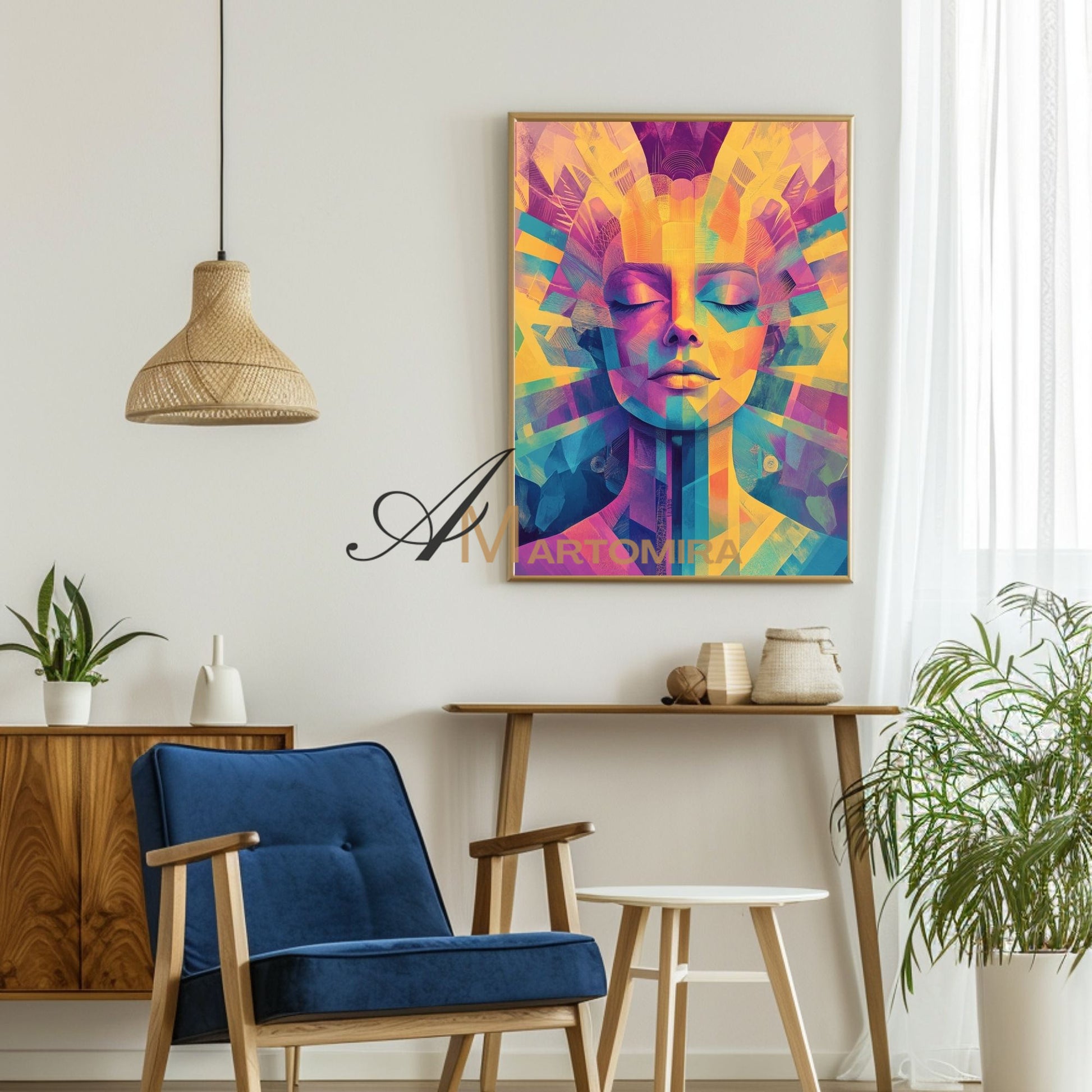 Abstract Woman Painting | Colorful Wall Art | Abstract Wall Art | Living Room Painting #AP031