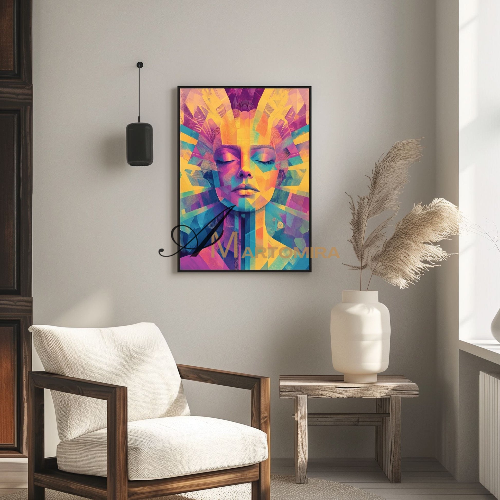 Abstract Woman Painting | Colorful Wall Art | Abstract Wall Art | Living Room Painting #AP031