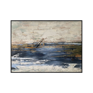 Abstract Wall Art | Abstract Landscape Art | Blue Ocean Paintings | Landscape Canvas Art #NY003