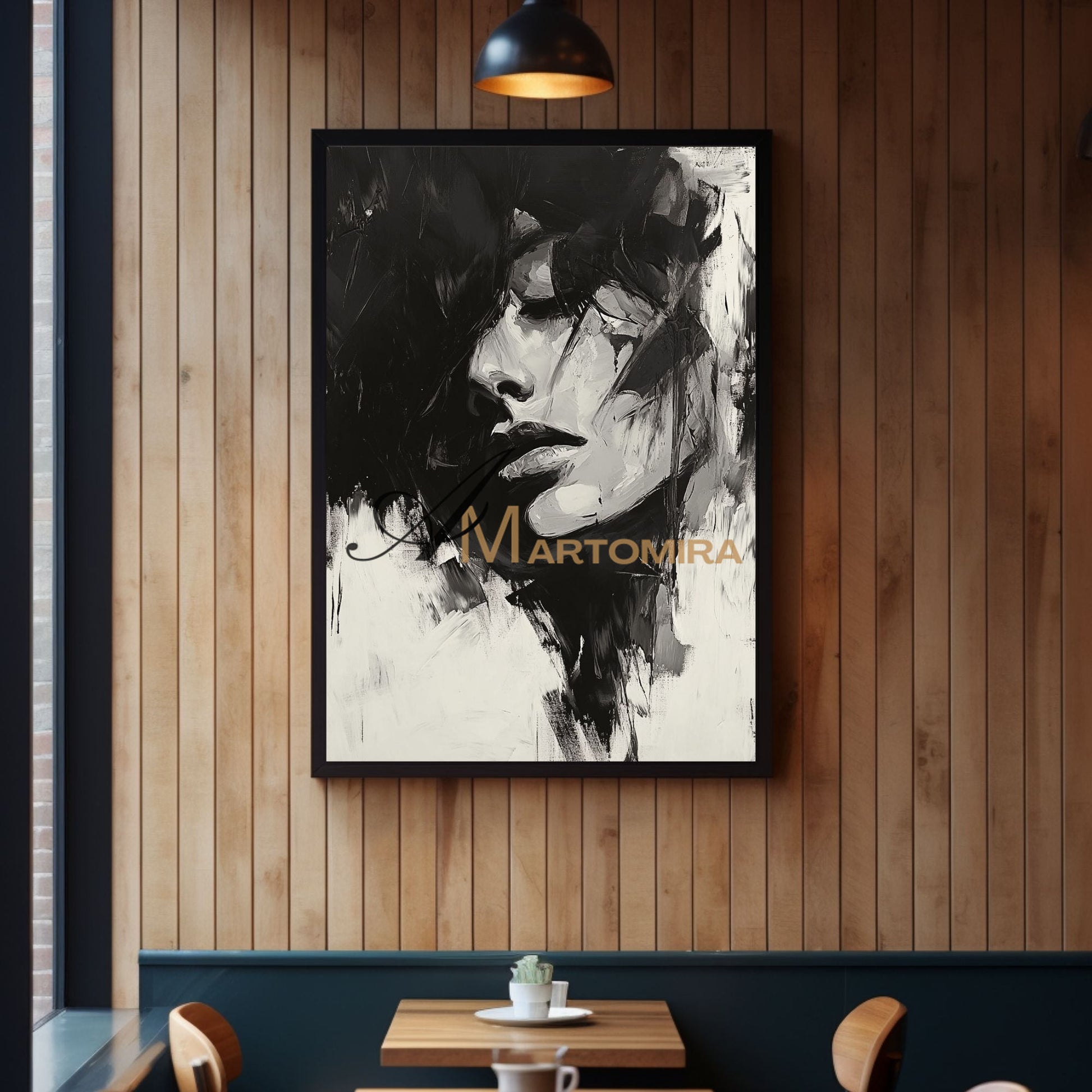 Black And White Abstract Art | Art Portraits | Beautiful Woman Painting | Large Wall Art #AP032