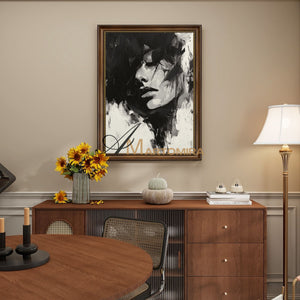 Black And White Abstract Art | Art Portraits | Beautiful Woman Painting | Large Wall Art #AP032
