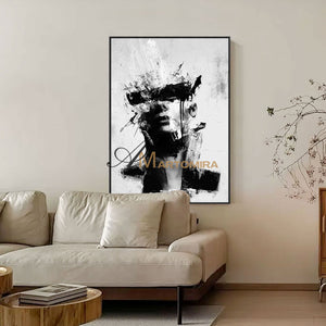 Portrait Painting | Abstract Woman Painting | Black And White Art Woman | Wall Decorations #MF054