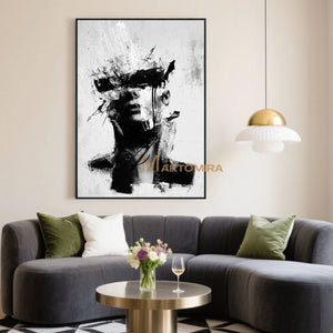 Portrait Painting | Abstract Woman Painting | Black And White Art Woman | Wall Decorations #MF054