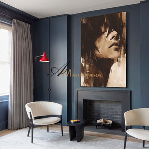 Art Portraits | Beautiful Woman Painting | Acrylic Wall Art | Large Wall Art #AP034