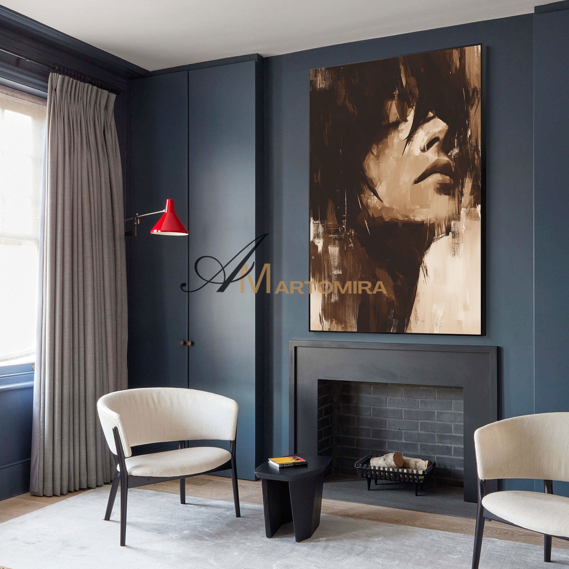 Art Portraits | Beautiful Woman Painting | Acrylic Wall Art | Large Wall Art #AP034