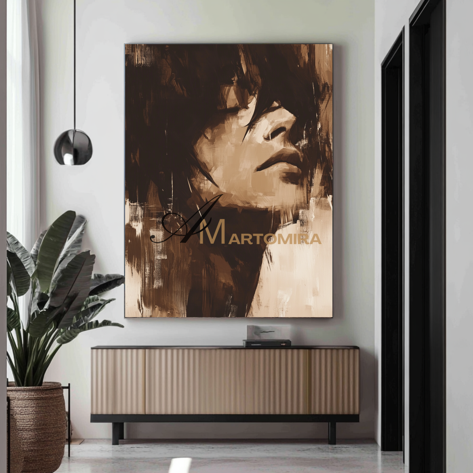 Art Portraits | Beautiful Woman Painting | Acrylic Wall Art | Large Wall Art #AP034