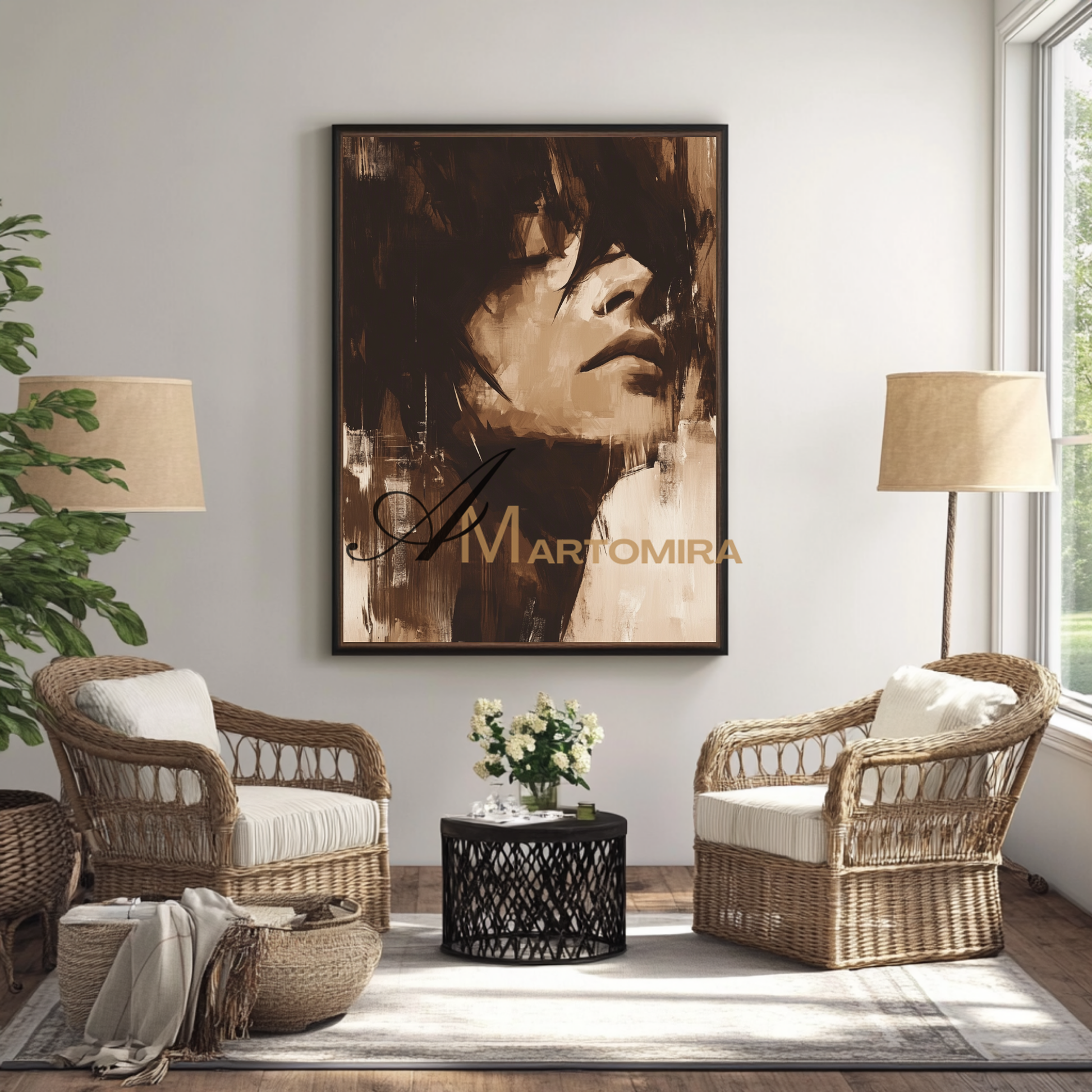 Art Portraits | Beautiful Woman Painting | Acrylic Wall Art | Large Wall Art #AP034