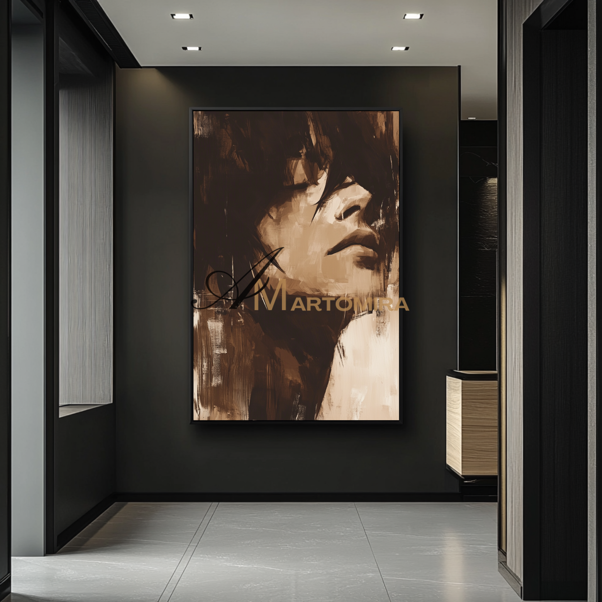 Art Portraits | Beautiful Woman Painting | Acrylic Wall Art | Large Wall Art #AP034