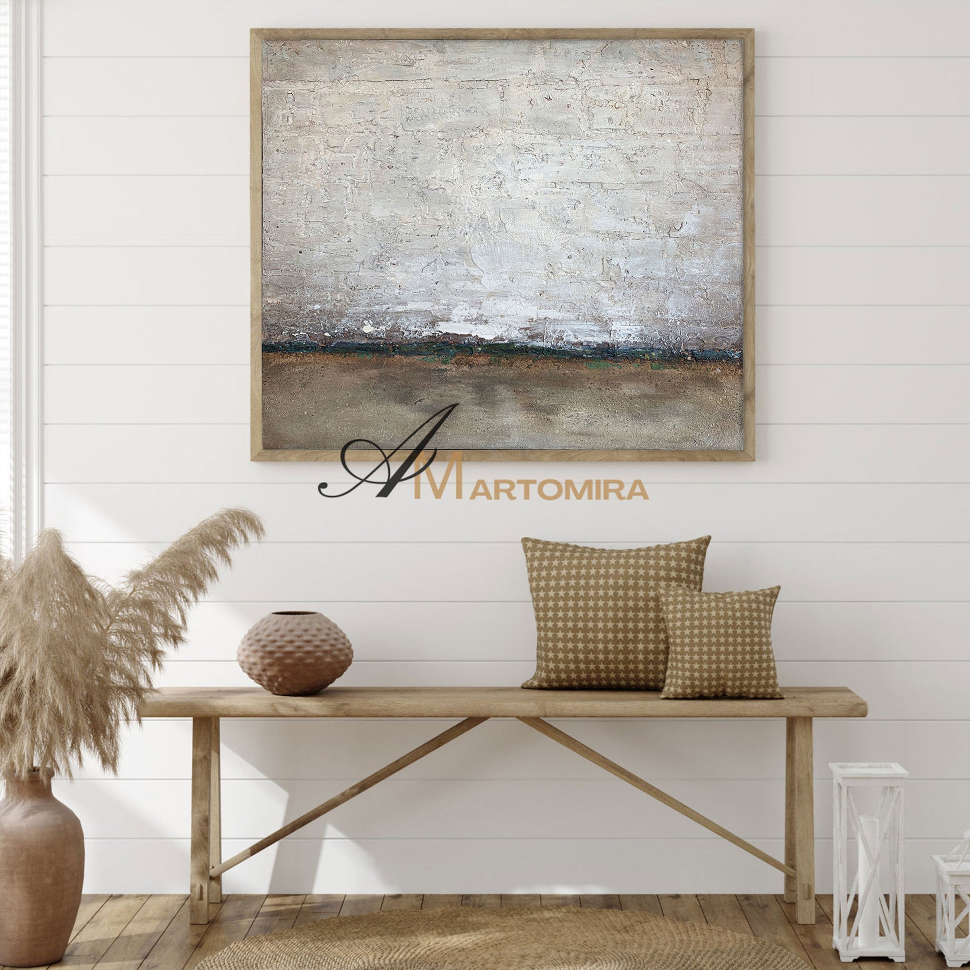 Modern Abstract Paintings | Abstract Landscape Art | Contemporary Modern Wall Decor | Earth Tone Wall Art #NY005
