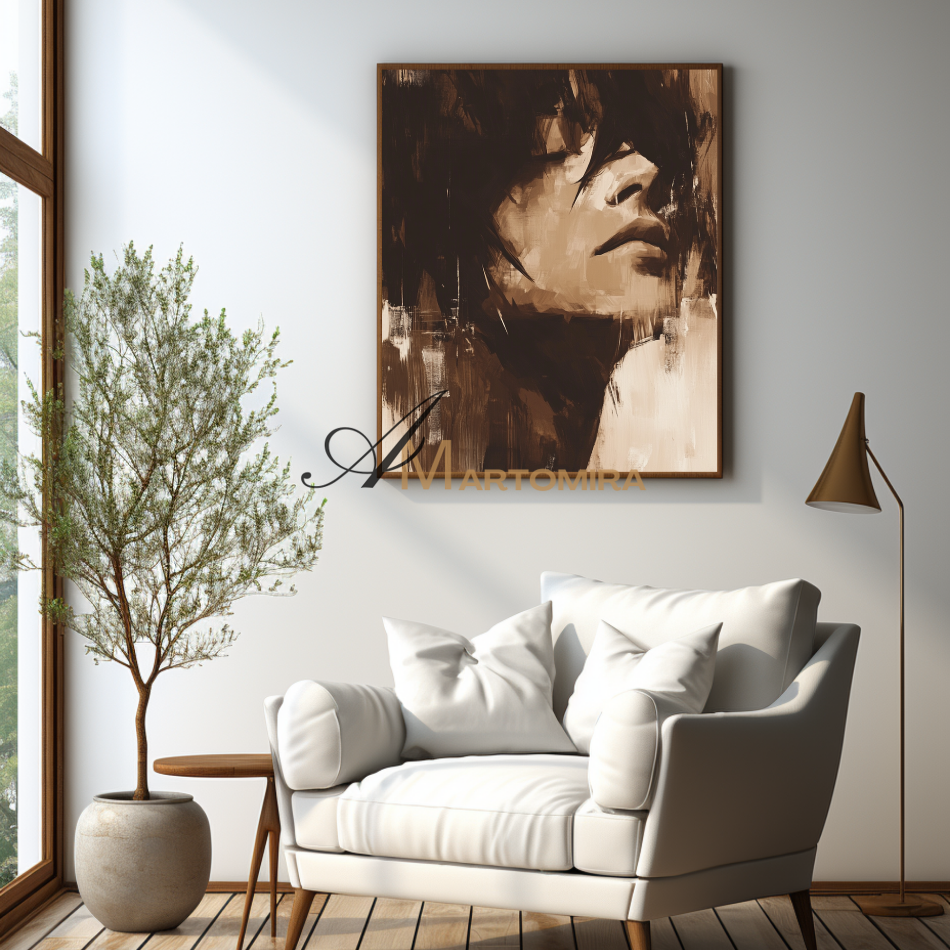 Art Portraits | Beautiful Woman Painting | Acrylic Wall Art | Large Wall Art #AP034