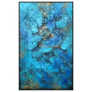 Textured Wall Art | Blue Abstract Paintings | Textured Wall Art For Living Room | Abstract Art #NY007