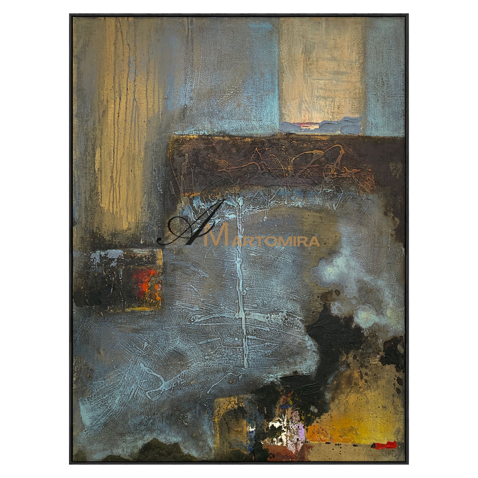 Modern Abstract Paintings | Canvas Wall Decor | Brown Wall Art | Abstract Painting For Living Room #NY008