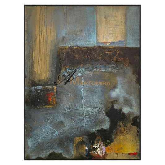 Modern Abstract Paintings | Canvas Wall Decor | Brown Wall Art | Abstract Painting For Living Room #NY008
