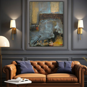 Modern Abstract Paintings | Canvas Wall Decor | Brown Wall Art | Abstract Painting For Living Room #NY008
