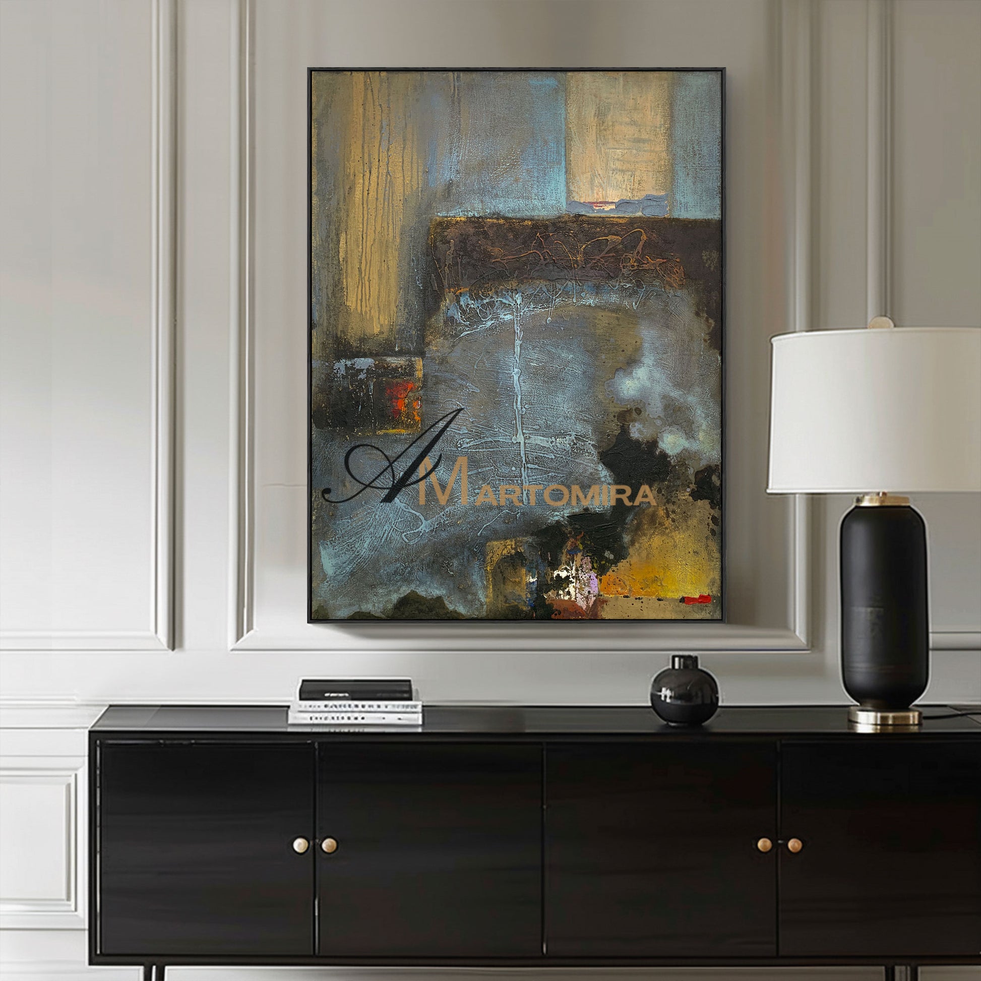 Modern Abstract Paintings | Canvas Wall Decor | Brown Wall Art | Abstract Painting For Living Room #NY008
