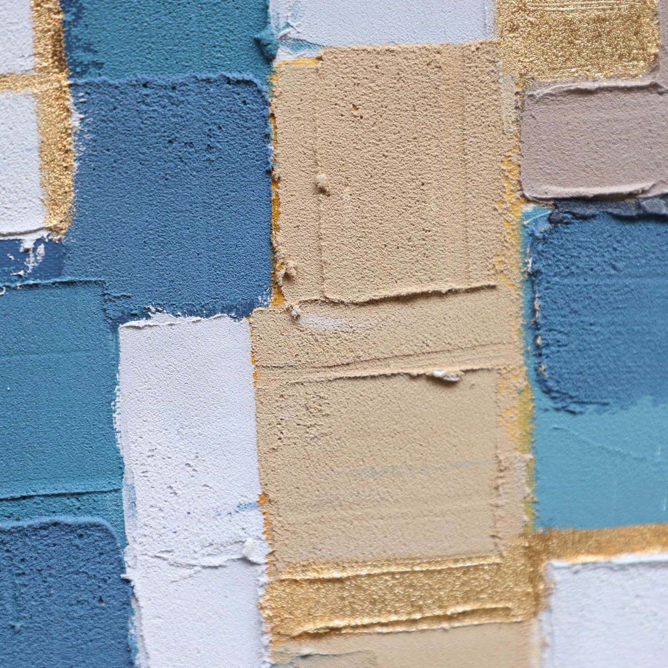 Blue And Gold Wall Art | Geometric Wall Art | Minimalist Abstract Art | Contemporary Modern Wall Decor #DF064