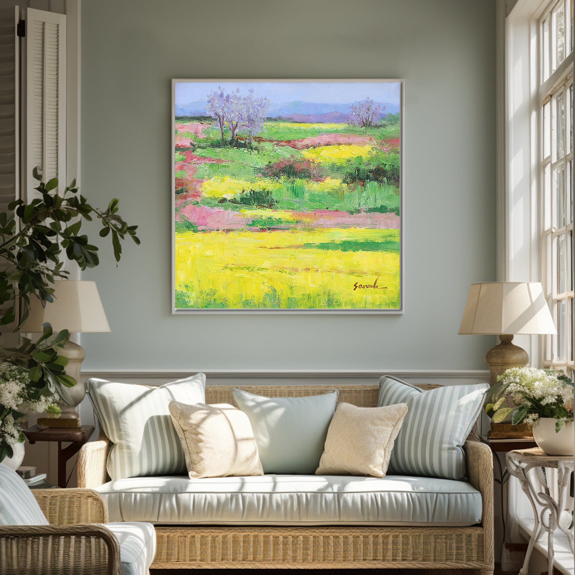Landscape Wall Art | Acrylic Landscape Painting | Landscape Wall Art For Living Room #DF021