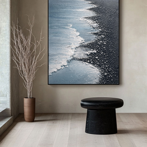 Wabi-Sabi-Kunst | Großformatige abstrakte Wandkunst | Schwarz-Weiß-Leinwandkunst | Abstrakte minimalistische Wandkunst #AH147