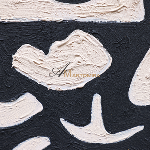 Black And White Abstract Art | Minimalist Paint | Abstract Geometric Art | Large Painting For Living Room #DF063